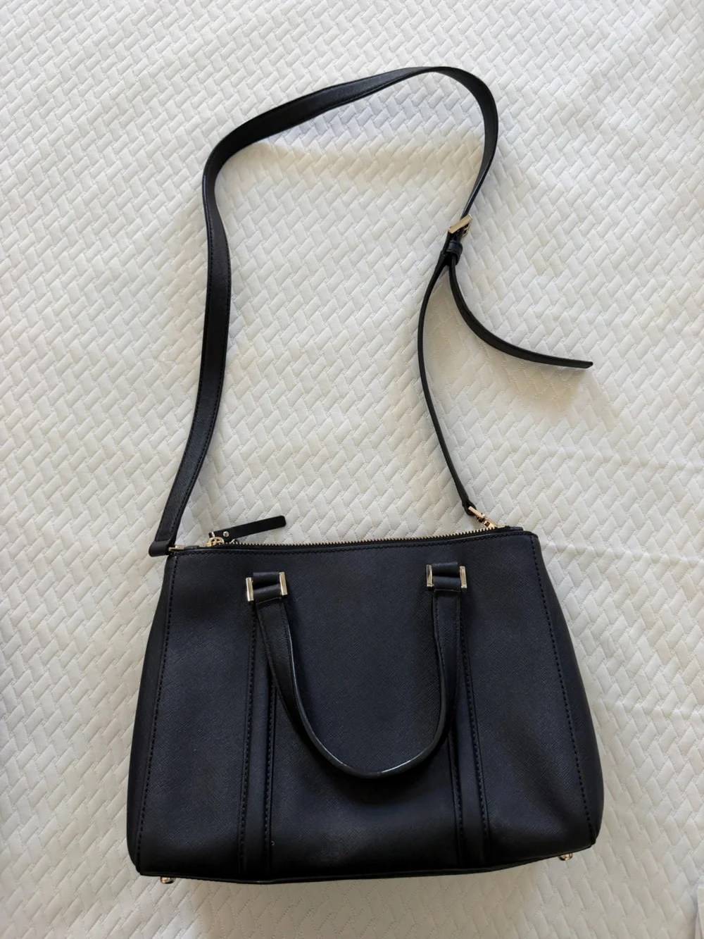 Kate Spade New York Black Leather Satchel Bag